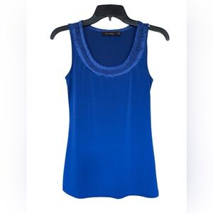 The Limited Blue Sleeveless Blouse Scoop Neck Tank Top Dressy Office Size XS